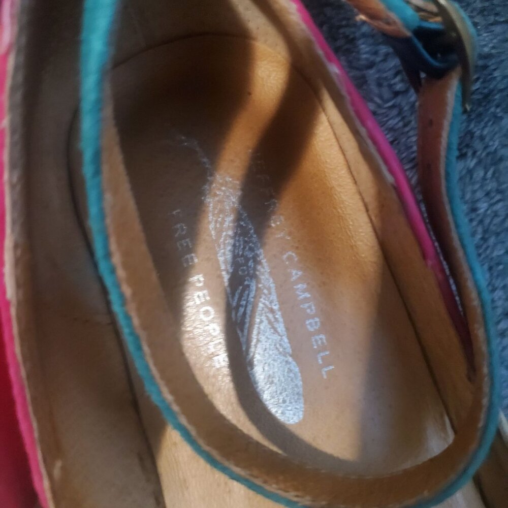 Jeffrey Campbell Free people flat shoes Size‎ 6M three color Ankle strap - Picture 7 of 12